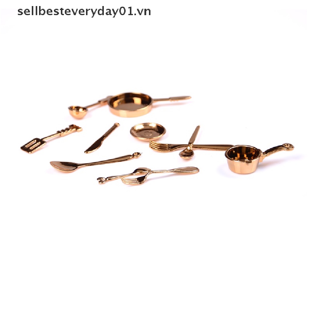 Bộ Dụng Cụ Ăn Uống Bằng Thép Không Gỉ Tỉ Lệ 1 / 12 Cho Nhà Búp Bê Bộ Dụng Cụ Ăn Uống Bằng Thép Không Gỉ Tỉ Lệ 1 / 12 11 Món Cho Nhà Búp Bê Mới Mô Hình 11 Miếng Tỉ Lệ 1 / 12 Trang Trí Nhà Búp Bê