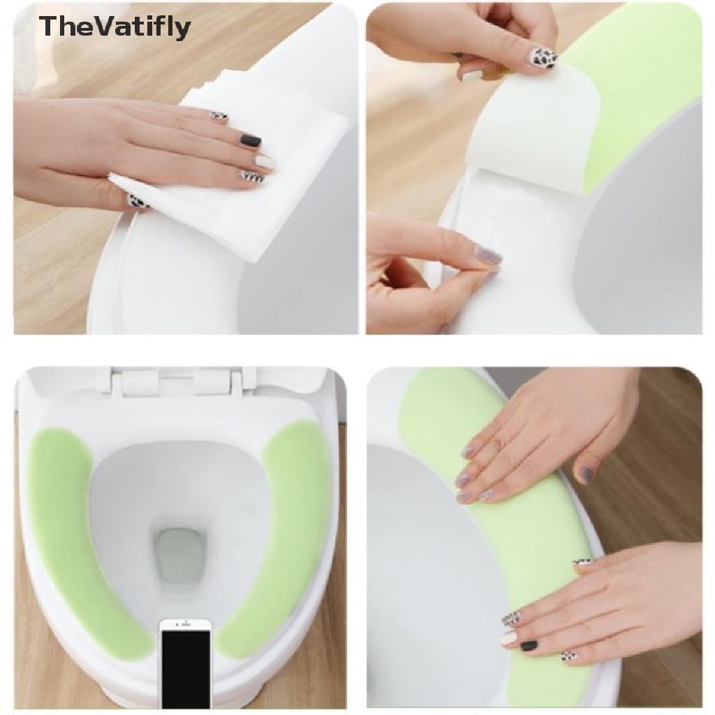 1 Vỏ Bọc Bệ Ngồi Bồn Cầu Giữ Ấm Mùa Đông Có Thể Giặt Được