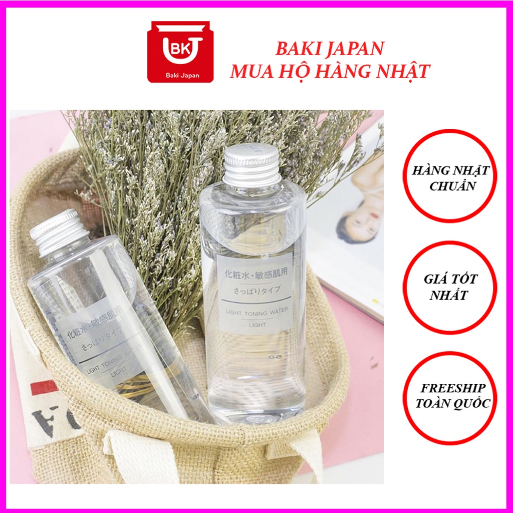 Toner Nước Hoa Hồng Muji Light Toning Water, nước hoa hồng Muji Nhật bản 200ml
