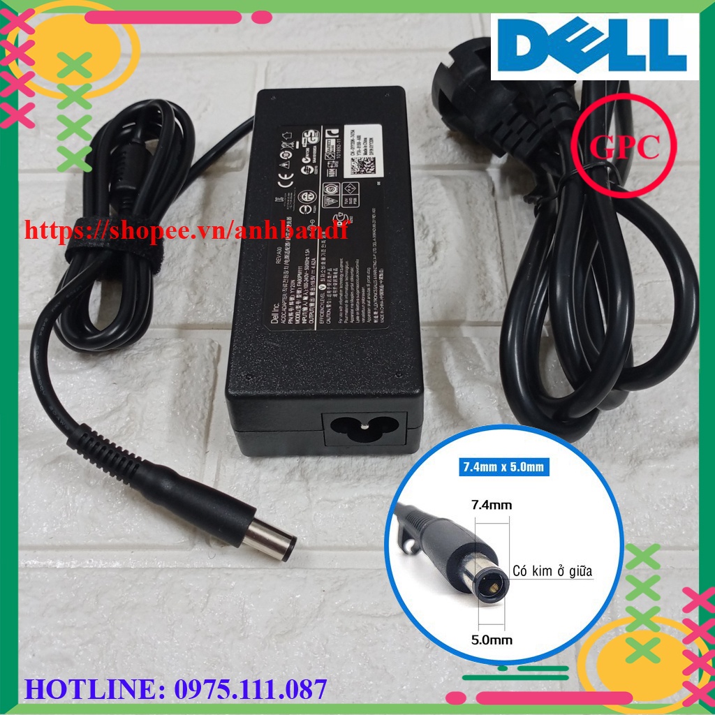 Sạc Laptop Dell 19.5V - 4.62A - 90W Chân Kim To dành cho E6410 E6420 E6430 3421 3442 3443 ... [FREE SHIP ĐƠN TỪ 50K]