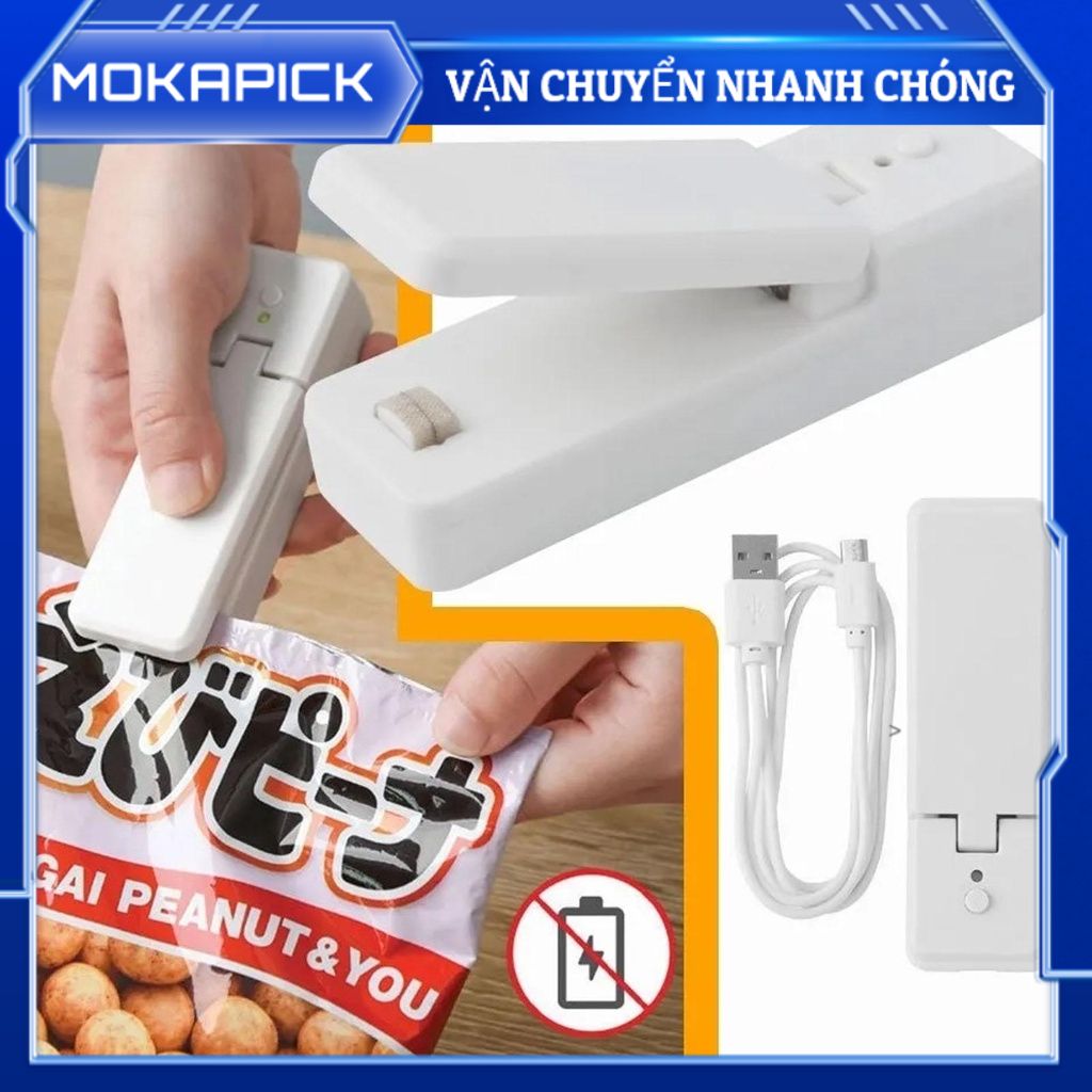 Mokapick Máy hàn túi mini Màu trắng tinh tế Dễ vận hành miệng xách tay cho hộ gia đình