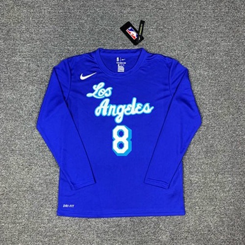 Áo Thun Bóng Rổ Tay Dài In Hình Lakers James Kobe Davis Chất Liệu Khô Thoáng Nhanh Thời Trang Cao Cấp