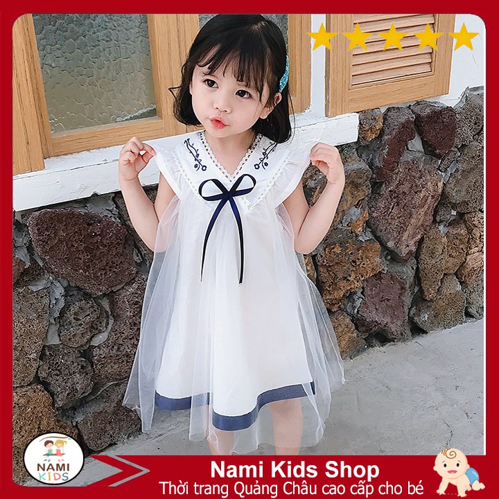 [120:H18] Váy công chúa thêu hoa đáng yêu cho bé hàng Quảng Châu cao cấp