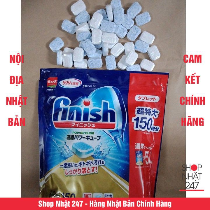 Viên rửa chén bát dành cho máy rửa bát Finish 150 viên Nhật Bản