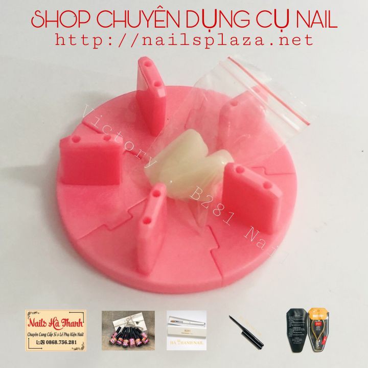 Đế Gắn Móng Mẫu Tập Vẽ , Đế Móng Làm Mẫu Nail 6 Miếng Bằng Nhựa