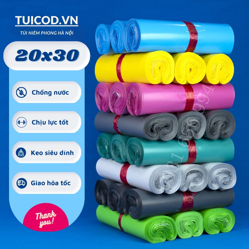 Túi Gói Hàng 20x30cm Cuộn 100 Túi Niêm Phong Tự Dính Cao Cấp