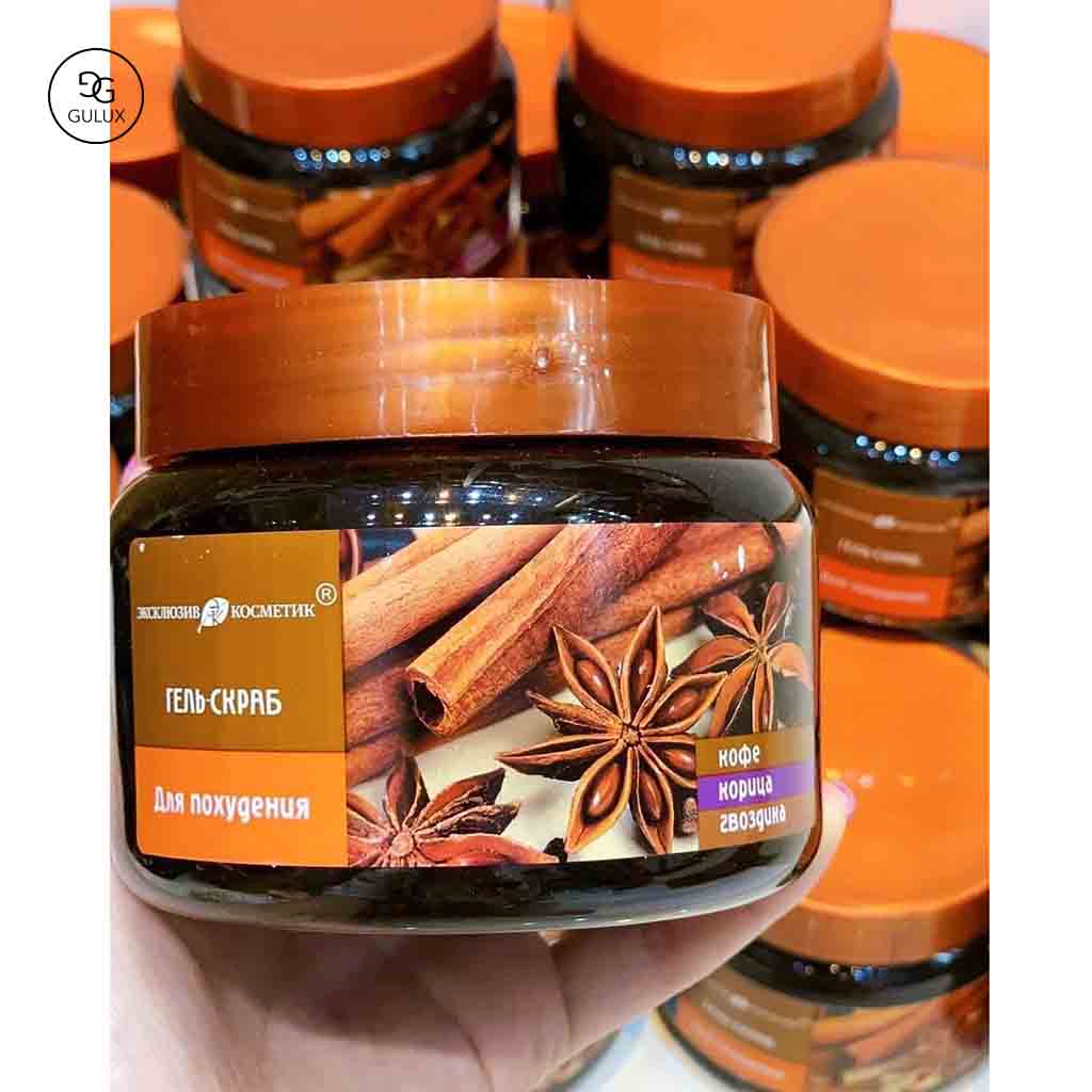 Tẩy tế bào chết body quế hồi Scrub Coffee Cinnamon Cloves, tẩy da chết body quế hồi Nga