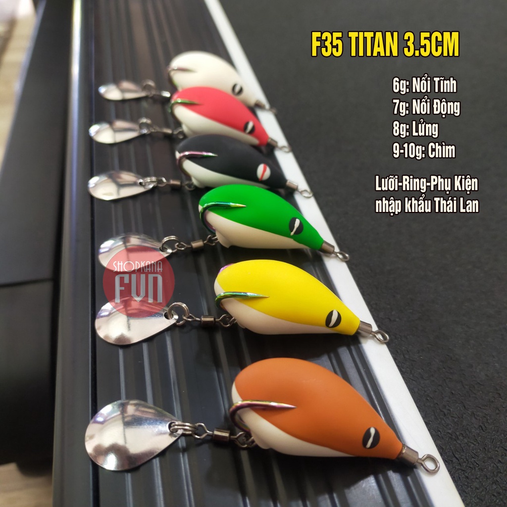 Nhái hơi F35 lưỡi Titan, cao su, lưỡi, phụ kiện Thái Lan nhập khẩu