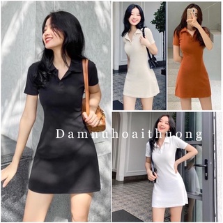 Váy suông cổ đức chất liệu cotton cao cấp