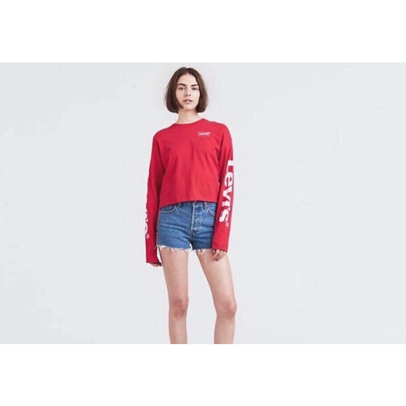 Áo Croptop cotton dày dặn tay dài cá tính