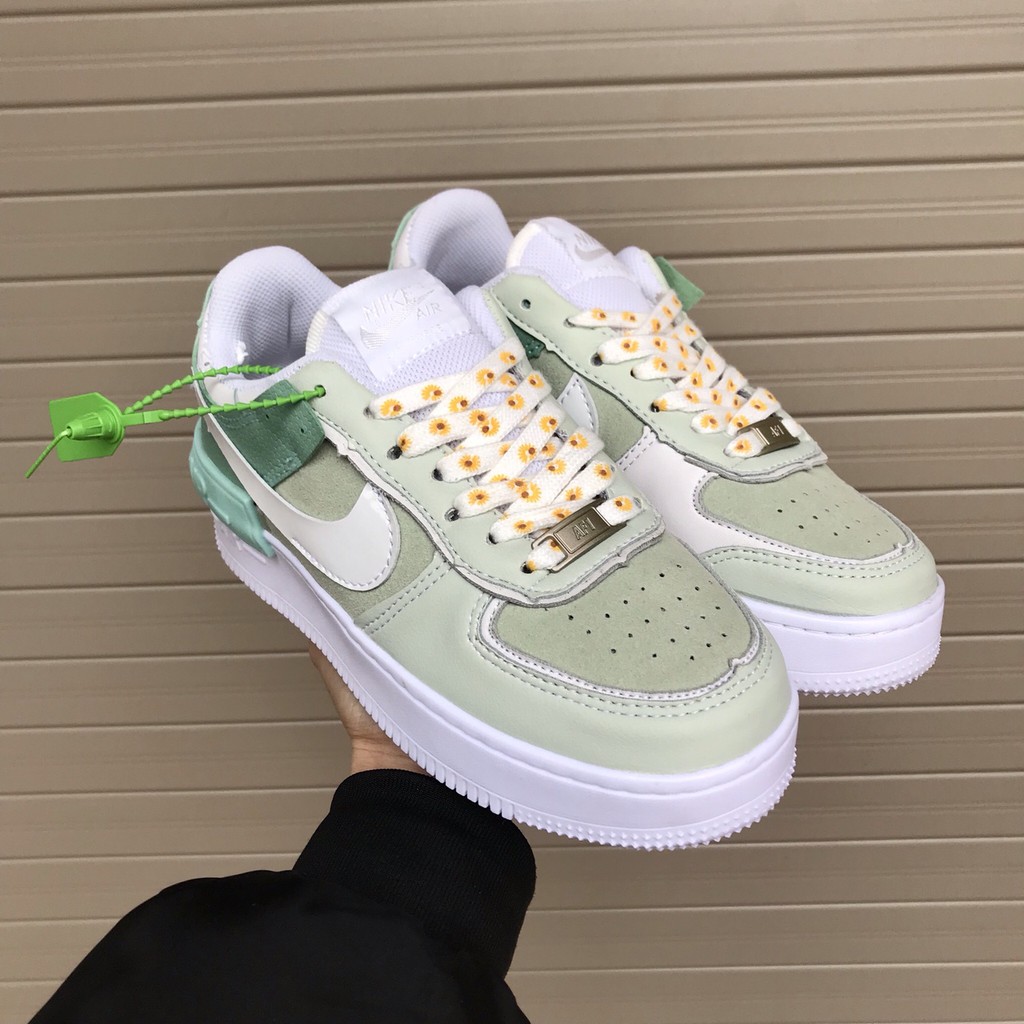 Giày air force 1, af1 shadow xanh ngọc, xanh mint, xanh cốm full box