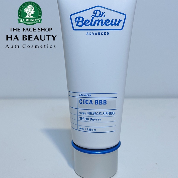 Kem nền che khuyết điểm trang điểm dưỡng da chống nắng The Face Shop Dr Belmeur Advanced Cica BBB 40ml SPF50+PA+++