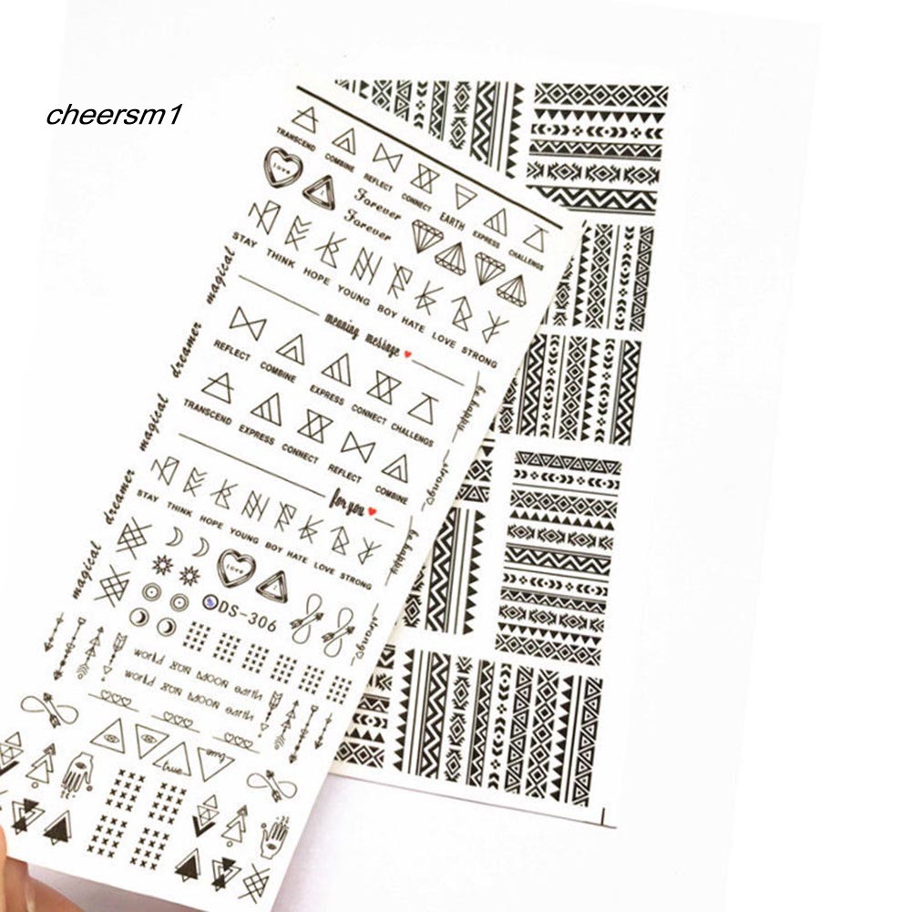 Nhãn dán trang trí móng tay kiểu dáng xinh xắn DIY