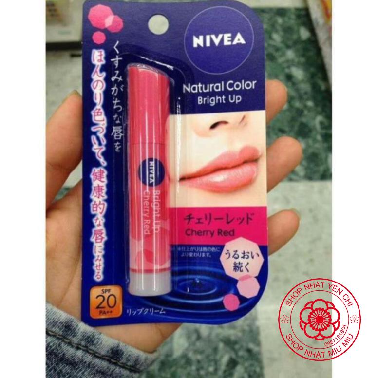 Son dưỡng môi Nivea Natural Color Bright Up SPF Nhật bản