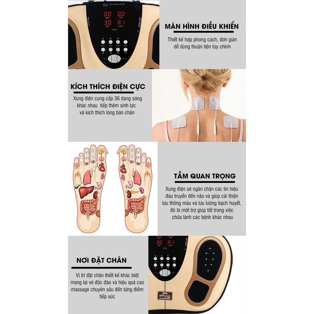 Máy massage chân trị liệu e-Physio Plus OTO EY-900P Hàn Quốc