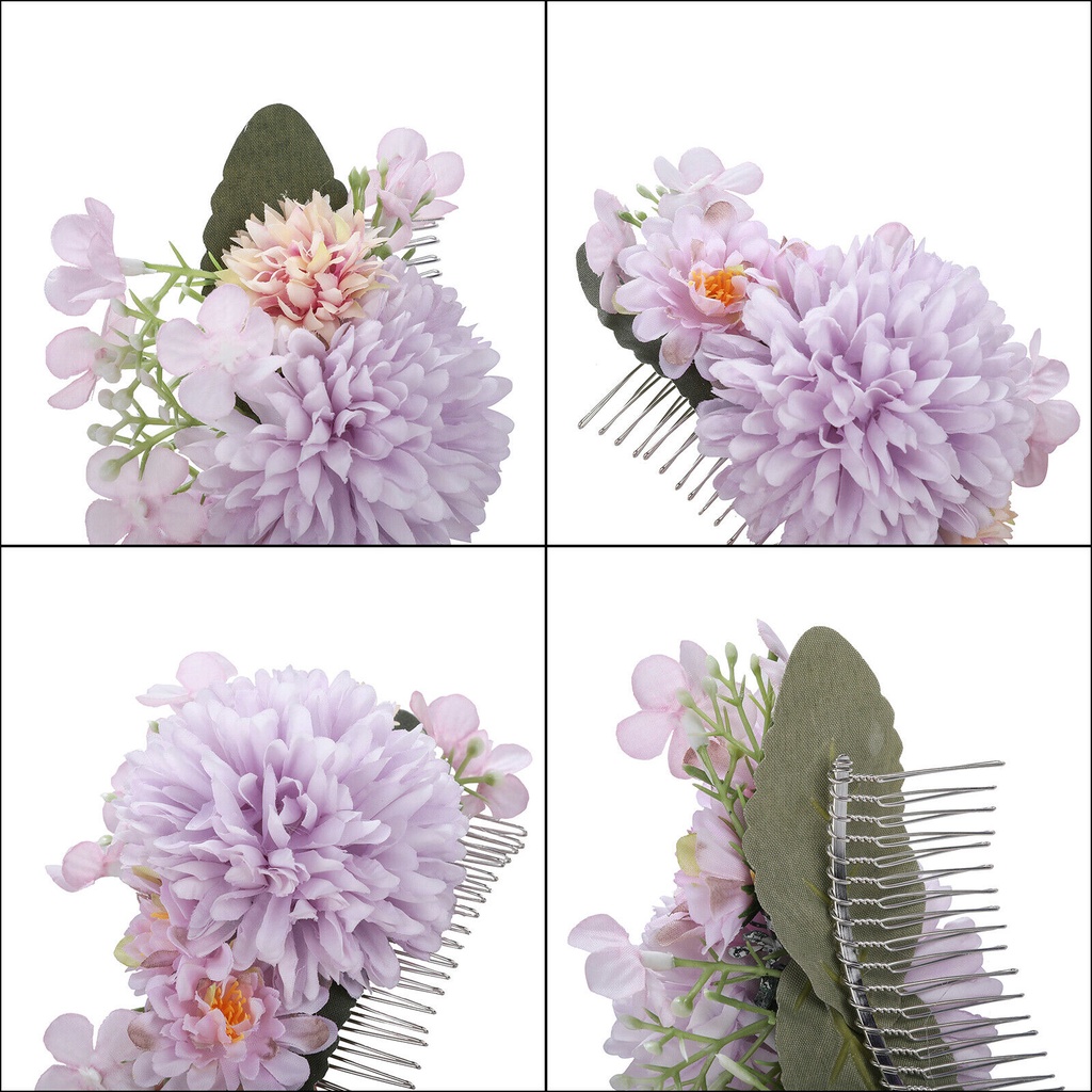 Lược cài tóc Haimeikang đính hoa phong cách boho mới dành cho cô dâu