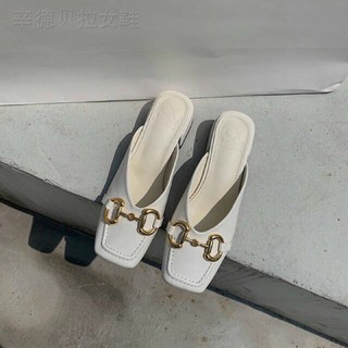 Sục xích mũi vuông trắng đen gót 2cm