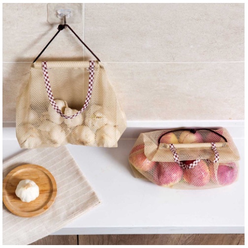 Túi Lưới Treo Tường Đựng Tỏi, Rau Củ,Thực Phẩm Đa Năng