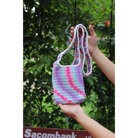 TÚI LEN HANDMADE ĐEO CHÉO. TÚI ĐỰNG ĐIỆN THOẠI SIÊU XINH