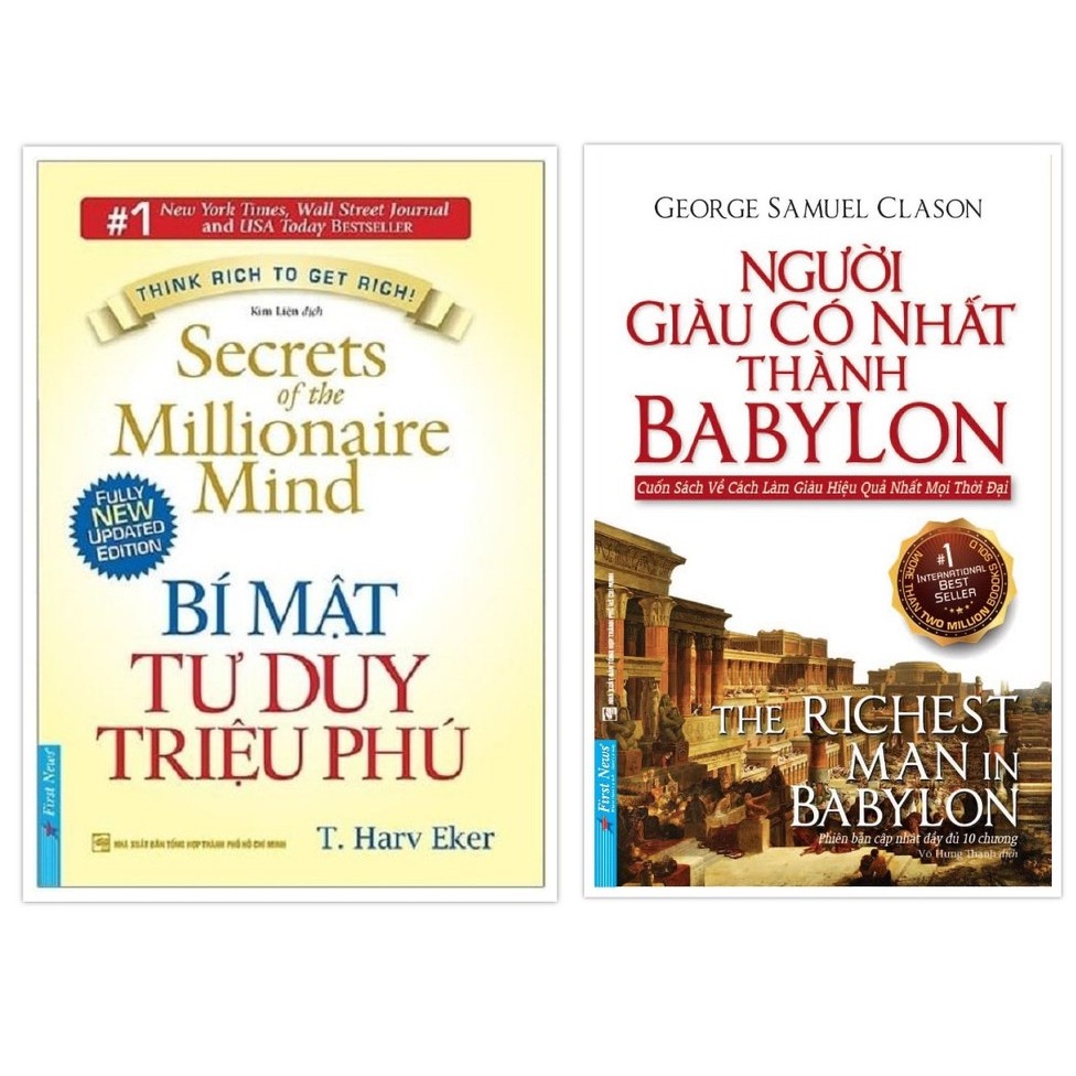 Sách - Combo Bí mật tư duy triệu phú + Người giàu có nhất thành Babylon (Tái bản 2021) - FirstNews