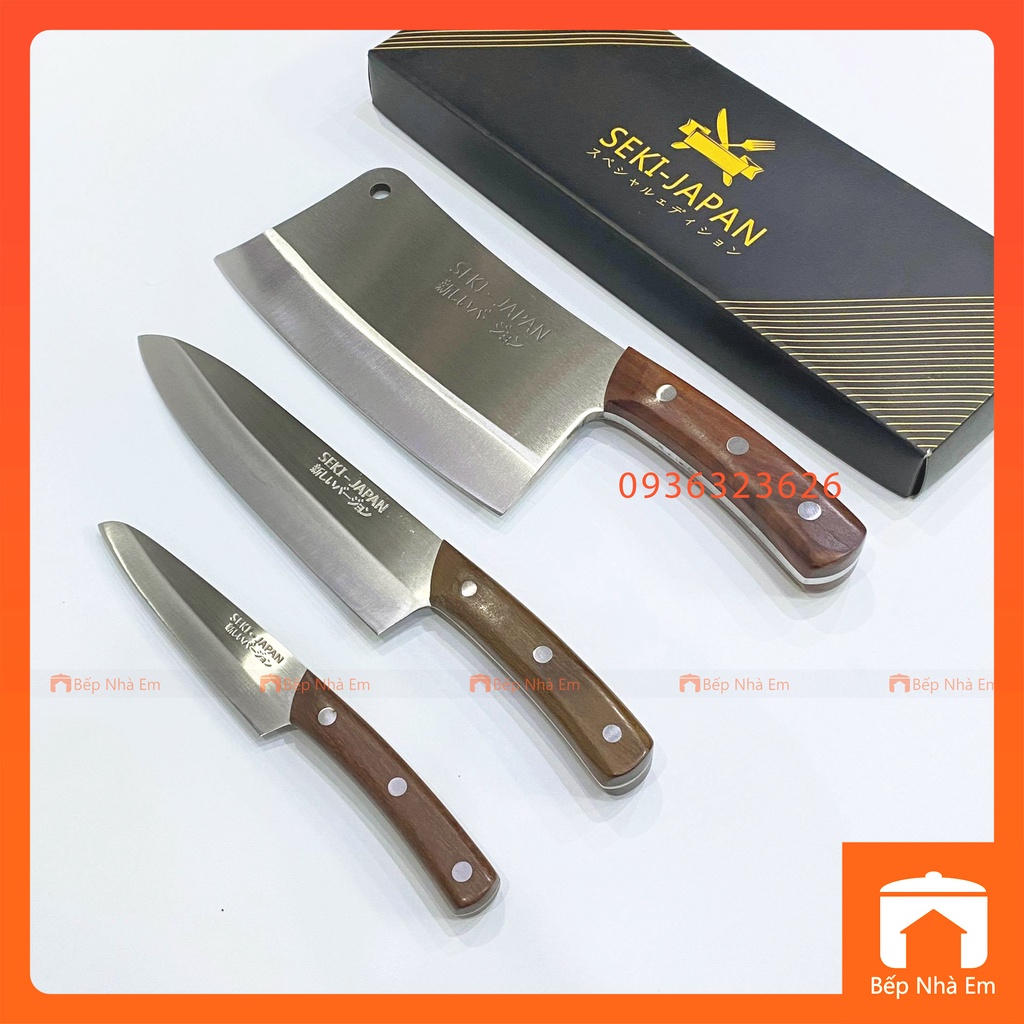 Bộ 3 Dao SEKI Nhật Bản Cao Cấp - Hàng Nội Địa
