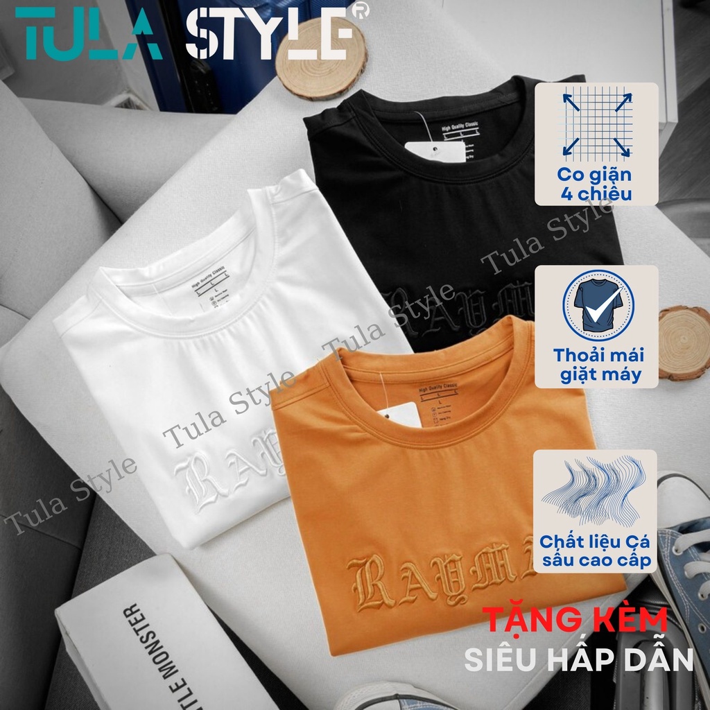 Áo thun rộng cổ tròn nam nữ big size 90kg 95kg thêu chữ cao cấp, áo phông Unisex form rộng trơn thêu nổi cực đẹp