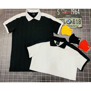 Áo thun nam nữ có cổ tay ngắn sọc trắng & đen cực hot - 100% hàng cao cấp - vải đẹp thoáng mát