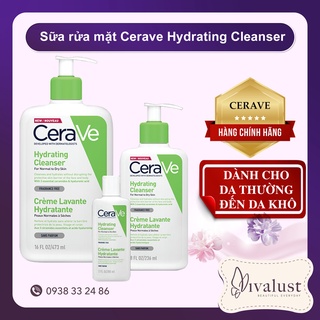 Sữa rửa mặt cerave hydrating cleanser - dành cho da khô làm sạch & cấp ấm