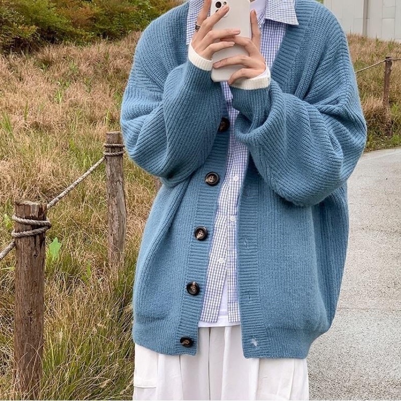 Áo Cardigan trơn nhẹ nhàng unisex