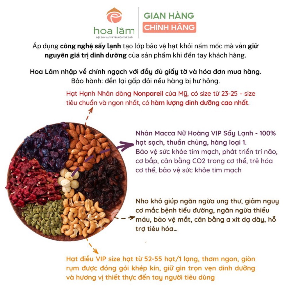 Hạt dinh dưỡng Hoa Lâm Nuts for Fat Burning hỗ trợ giảm mỡ hiệu quả cho người 30-45 tuổi 500g