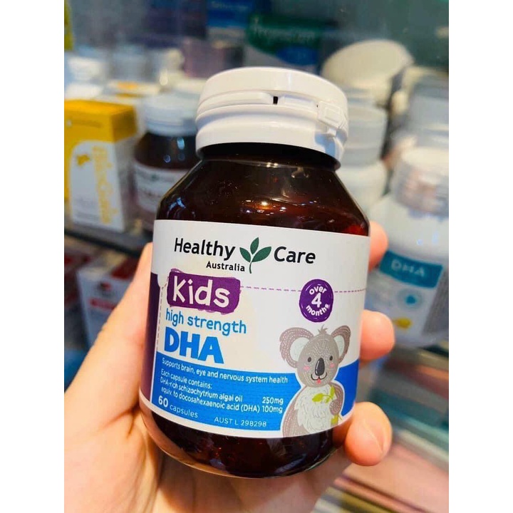 Viên uống Bổ sung DHA của ÚC cho bé Healthy Care Kids DHA 60 viên