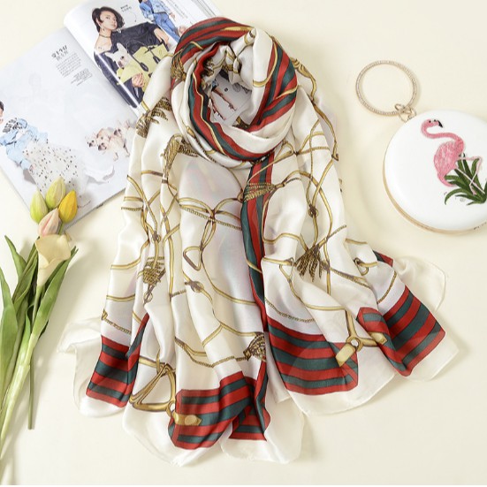 Khăn choàng lụa silk mềm mại cao cấp K07