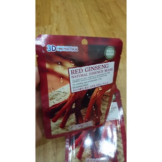 com bo 10 gói (100) miếng đắp mặt nạ hồng sâm 3D