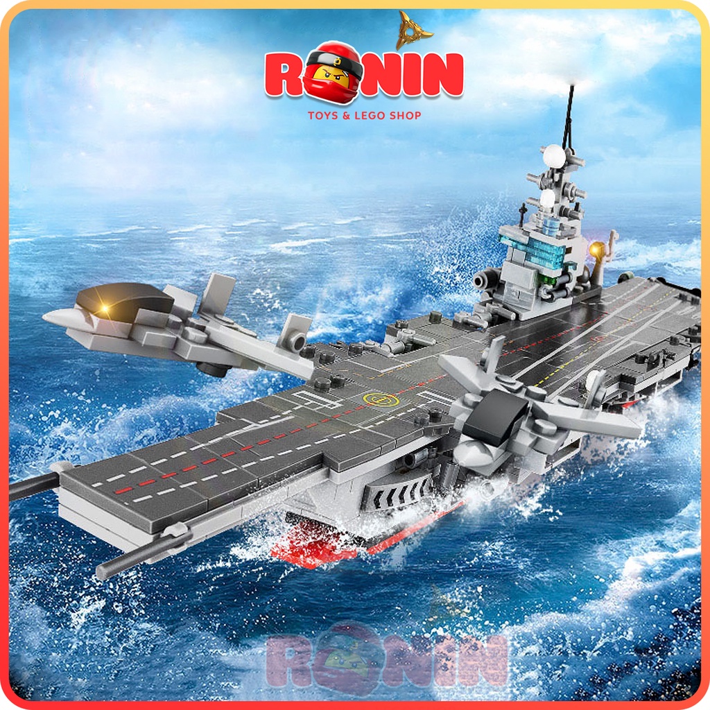 Bộ Đồ Chơi Lắp Ráp Lego Tàu Sâu Bay / Lắp Ráp Mô Hình Chiến Hạm 8in1 Siêu Khủng
