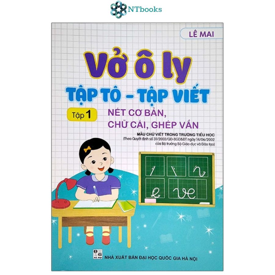 Sách Vở ô ly tập tô - tập viết Tập 1 (nét cơ bản, chữ cái, ghép vần) + Tập 2 (Chữ cái, chữ ghép và ghép vần)