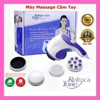 Máy Massage Cầm Tay ❤️FREESHIP❤️ Relax & Spin Tone 5 Đầu chính hãng