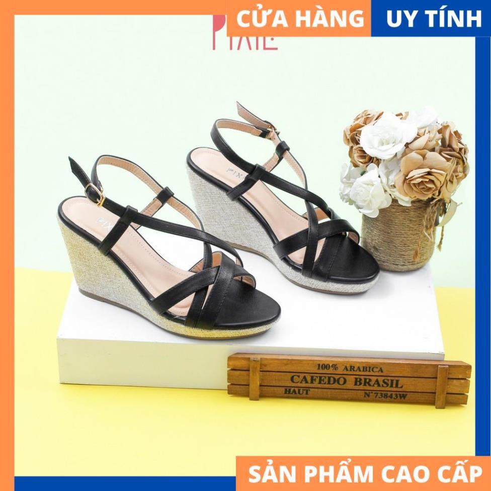 Giày Sandal Đế Xuồng 7cm Quai Đan Cao Cấp X487 | BigBuy360 - bigbuy360.vn