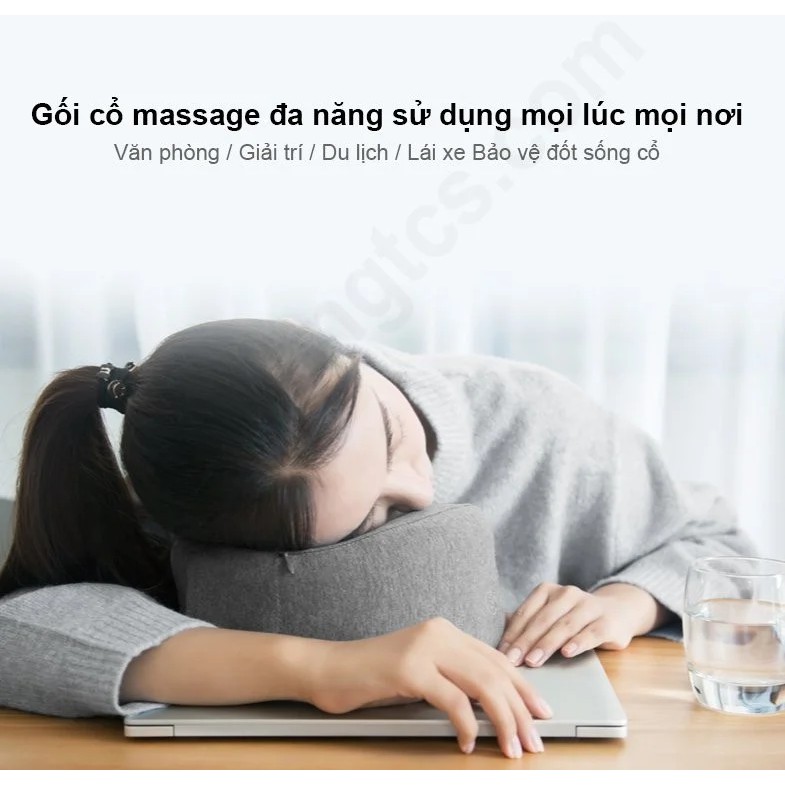 Gối massage Xiaomi dành cho dân văn phòng- Hỗ trợ điều trị chữa thoái hóa đốt sống cổ