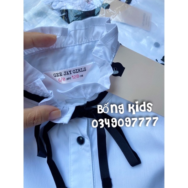 Áo Sơ Mi Bé Gái Cổ Nhún Nơ GJ