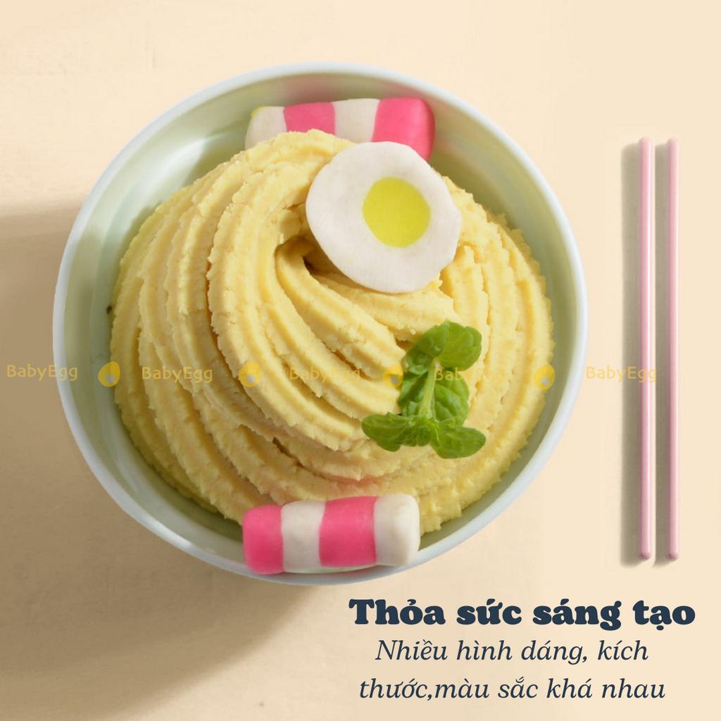 Đồ chơi đất nặn máy làm hamburger cho trẻ em nấu ăn bé trai bé gái làm mì làm kem bánh gato babyegg 3 4 5 6 tuổi