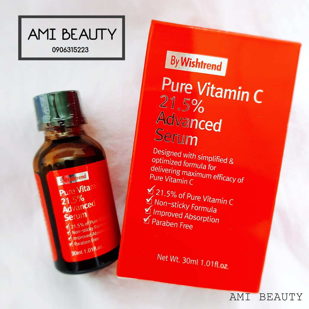 Tinh Chất Dưỡng Trắng, Làm Mờ Thâm By Wishtrend Pure Vitamin C 21.5 Advanced Serum