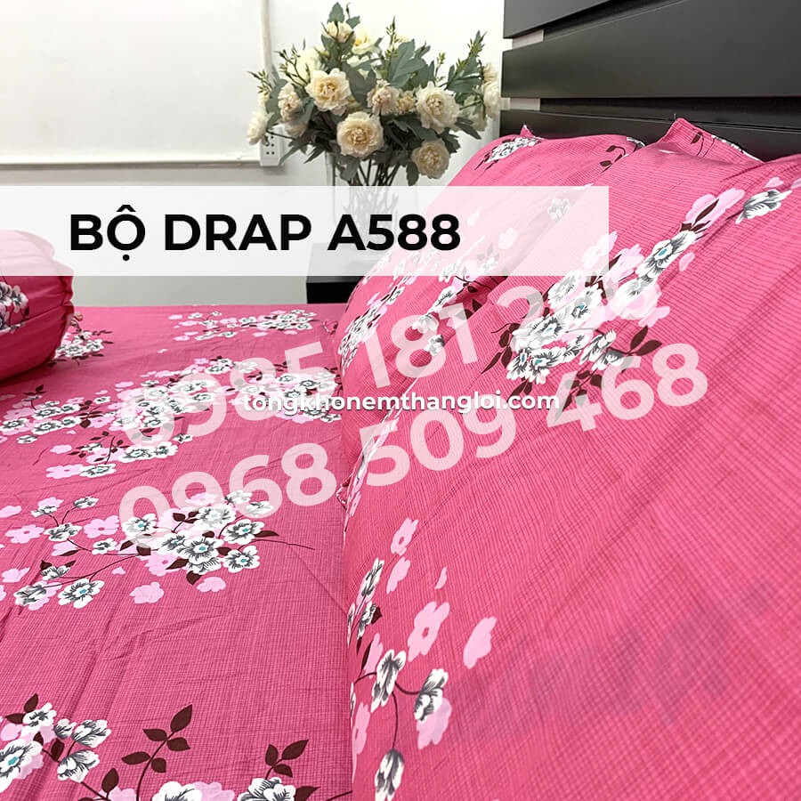 [Ảnh Thật] A588 - Bộ Drap Cotton 4 món Thắng Lợi Chính Hãng