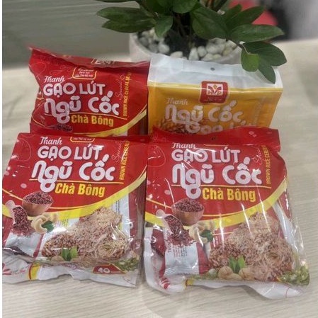 ( Túi 10 gói) Thanh Gạo Lứt Chà Bông và Rong Biển