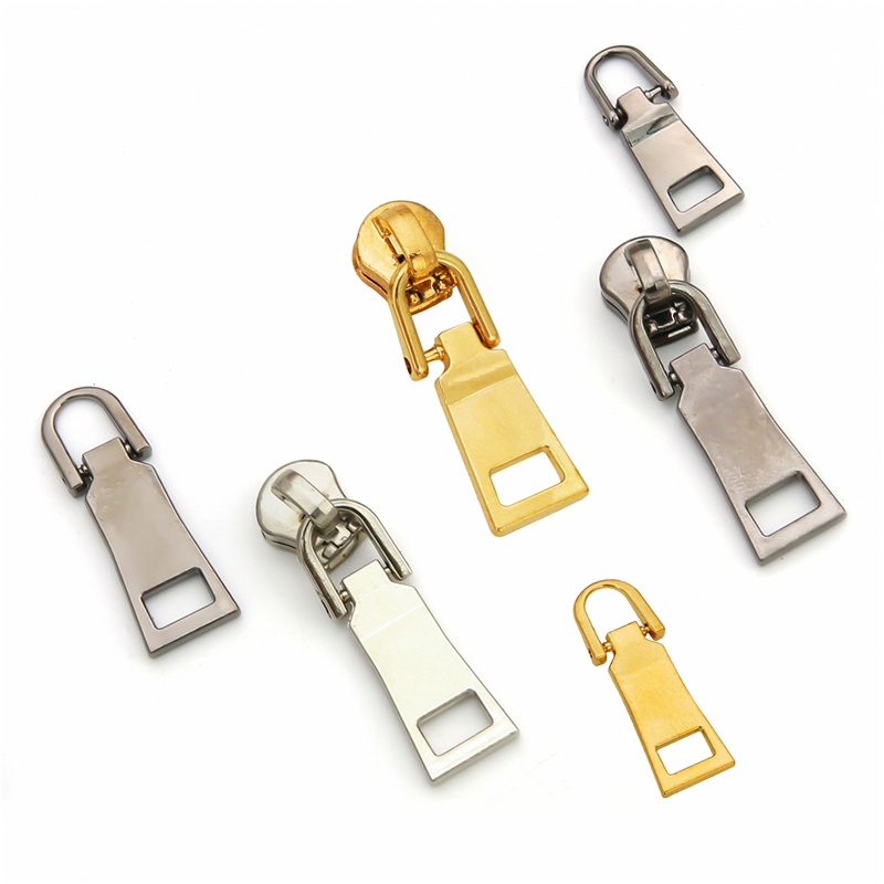 Set 2 đầu kéo bằng kim loại có thể tháo rời cho khoá kéo ba lô / áo khoác diy