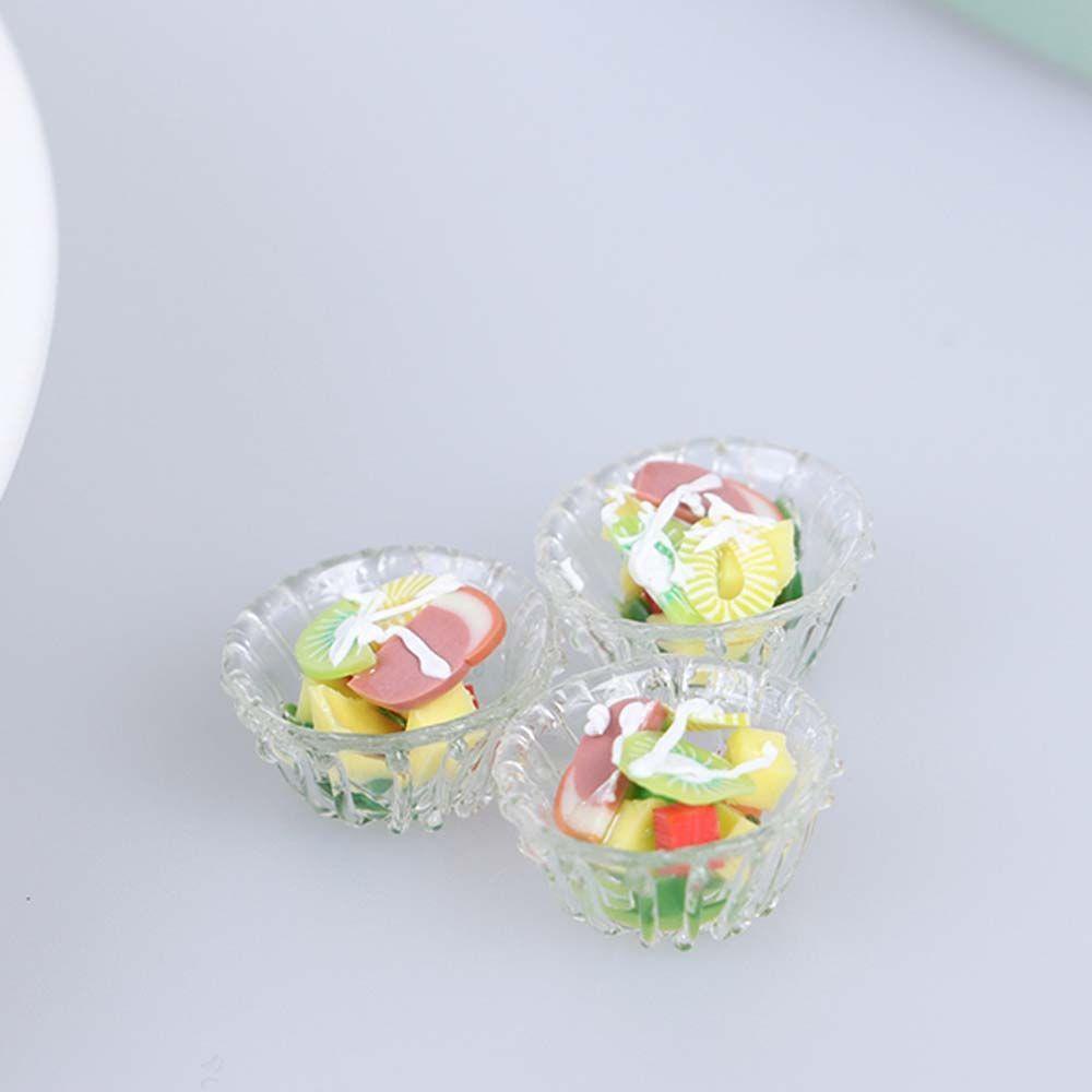 IVORY Mô Hình Tô Salad Đồ Chơi Cho Nhà Búp Bê