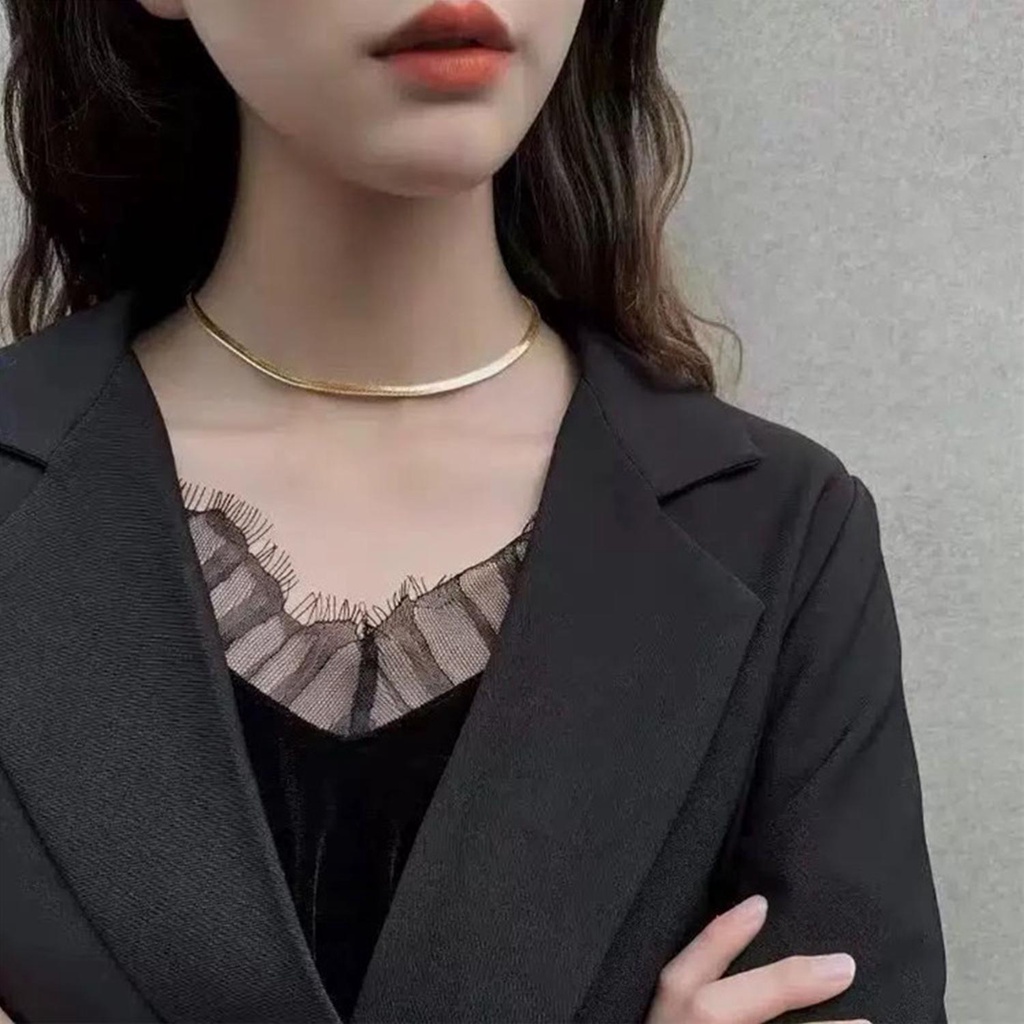 Vòng Cổ Choker Dây Xích Rắn OSIER1|Dây Chuyền Mắt Xích Thời Trang