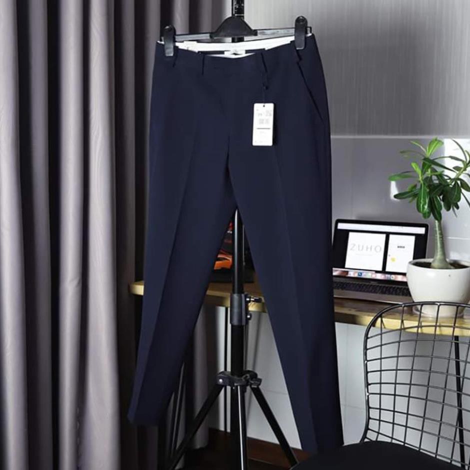 Quần âu nam Hàn Quốc quần tây ống côn công sở cao cấp Hamino chất vải co giãn nhẹ thoải mái màu đen, xanh đen, ghi, kem | BigBuy360 - bigbuy360.vn