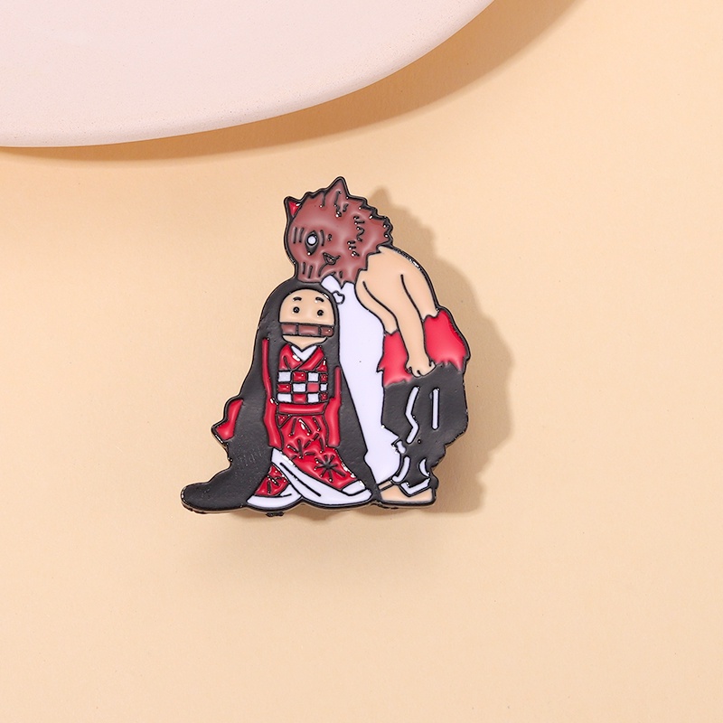 Huy Hiệu Cài Áo Hình Nhân Vật Anime Demon Slayer Kamado Nezuko