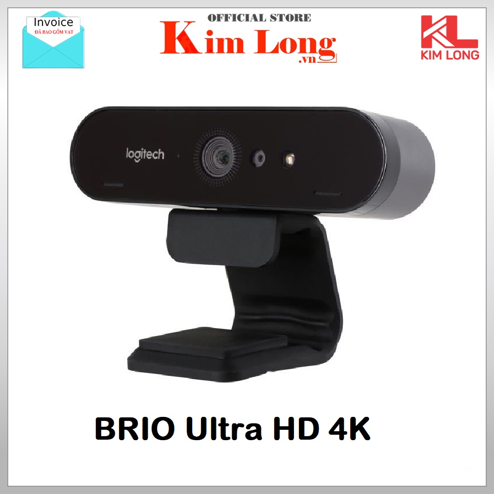 Webcam Logitech Brio 4K Stream - 90FPS tự động chỉnh sáng, lấy nét, mic kép giảm ồn, góc rộng 90o, zoom 5x - Bh 12 tháng