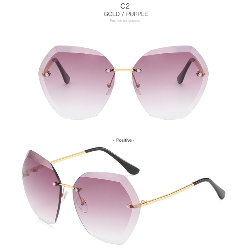 Kính Mát Không Gọng Màu Kẹo Gradient Thời Trang Cho Nữ | BigBuy360 - bigbuy360.vn